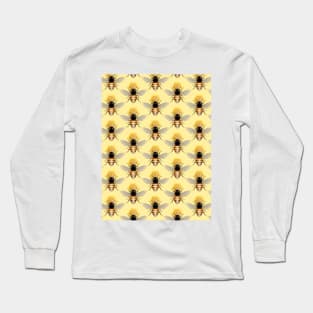 Honey Bees Pattern Long Sleeve T-Shirt